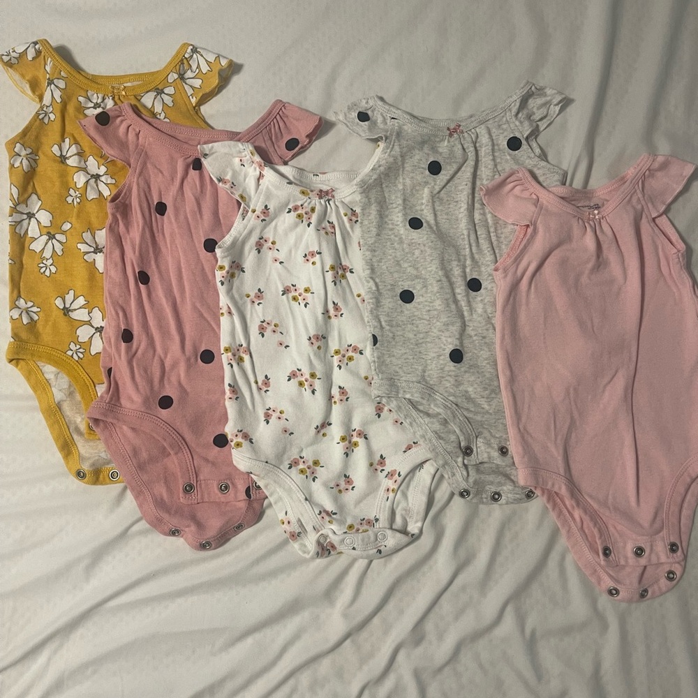 Yellow and Pink Bodysuits One Piece Collection